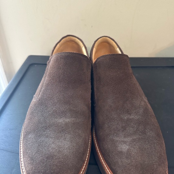 Samuel Hubbard Men's 10M "Frequent Traveler" Slip-on Dark Chocolate Suede - Picture 2 of 6
